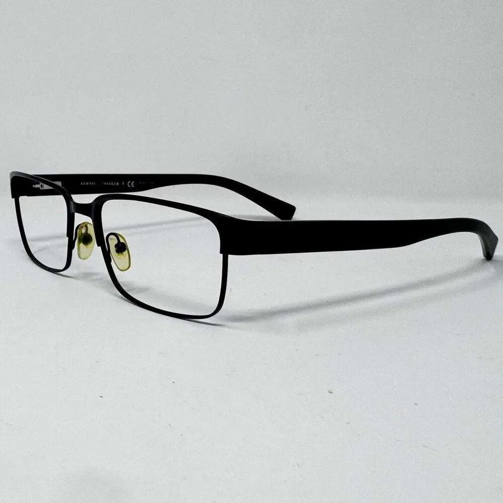 Armani Exchange AX1017 6000 Black Rectangular Eyeglass Frames 56-17-145